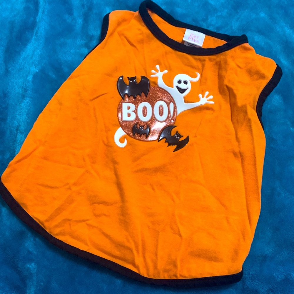 Halloween Pet Shirt, black & orange (tank top)